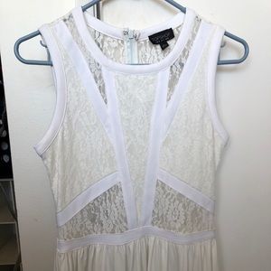 TopShop White Lace Sleeveless Cutout Dress 4